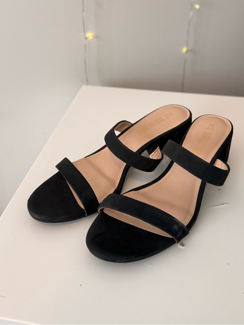 Dream Pairs Black Low Block Heel Sandals | Size 11 | Never Worn